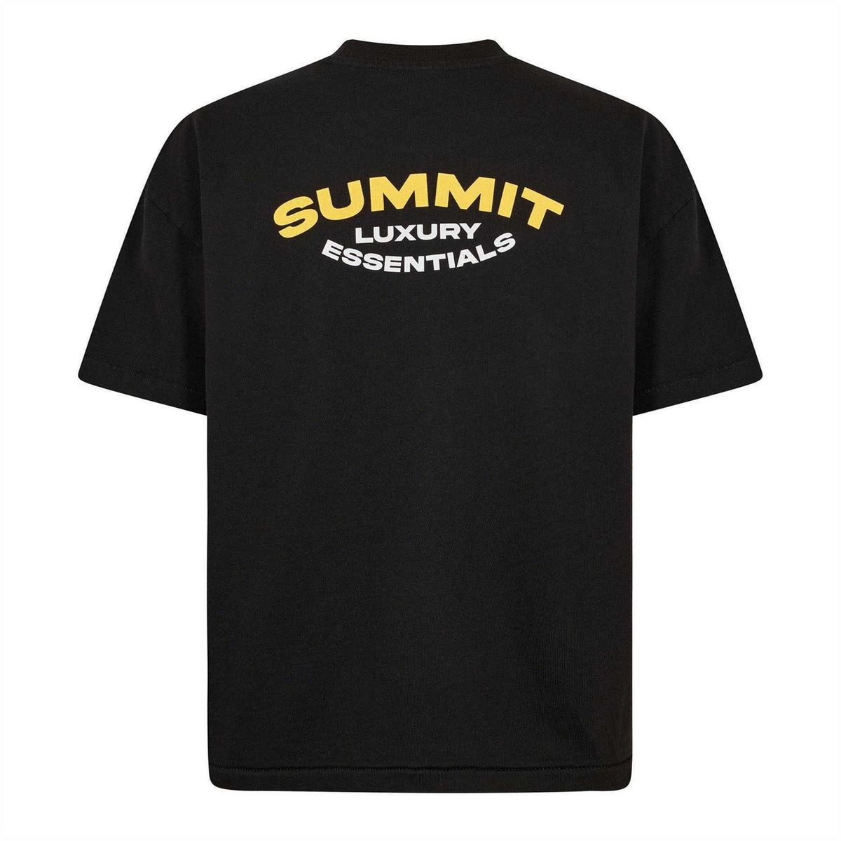 Black-Yellow - Back - Summit Mens Oversized T-Shirt