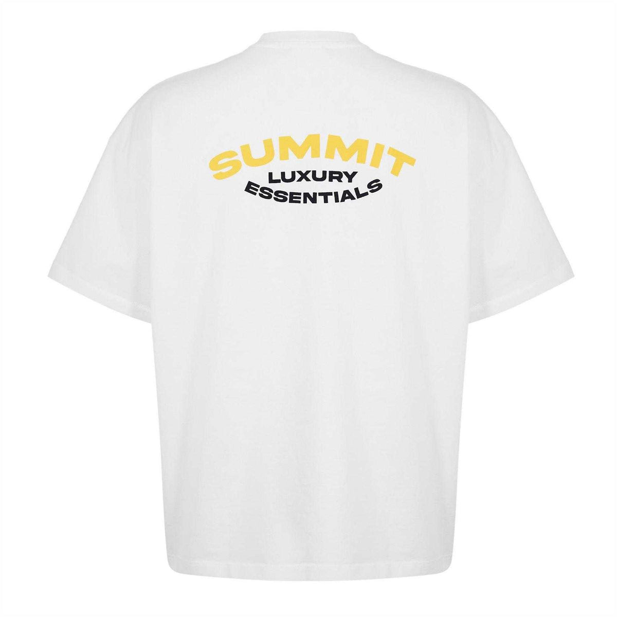 White-Yellow - Back - Summit Mens Oversized T-Shirt