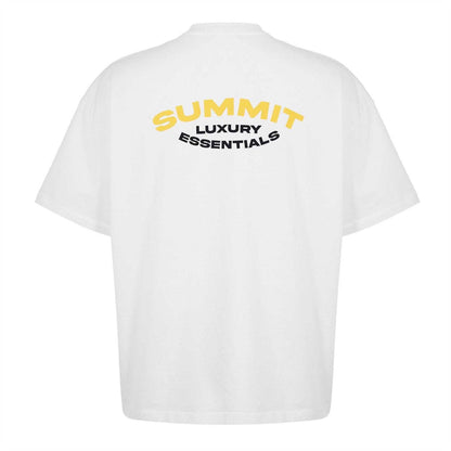 White-Yellow - Back - Summit Mens Oversized T-Shirt
