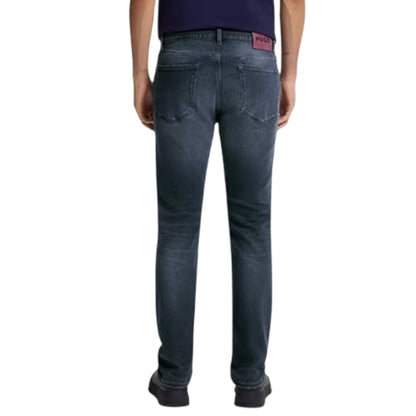 Medium Blue - Back - Hugo Mens 708 Denim Faded Slim Jeans