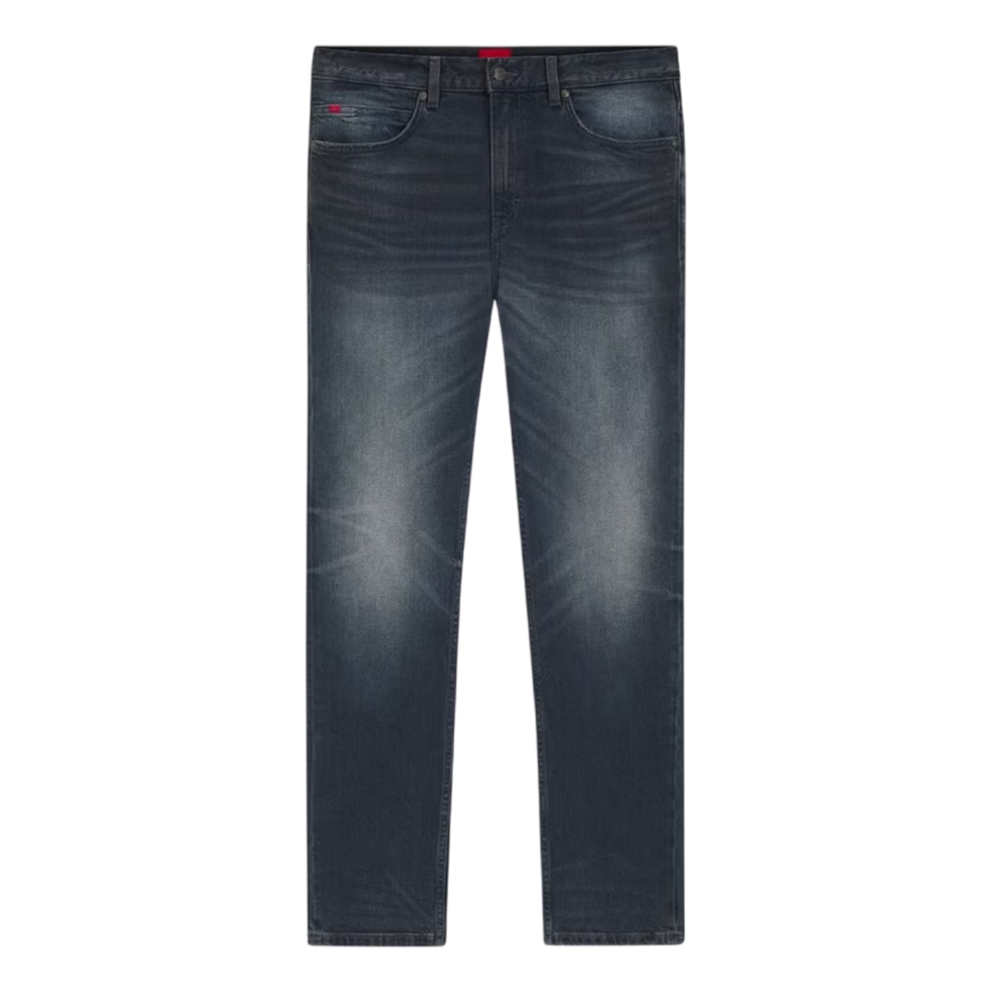 Medium Blue - Front - Hugo Mens 708 Denim Faded Slim Jeans