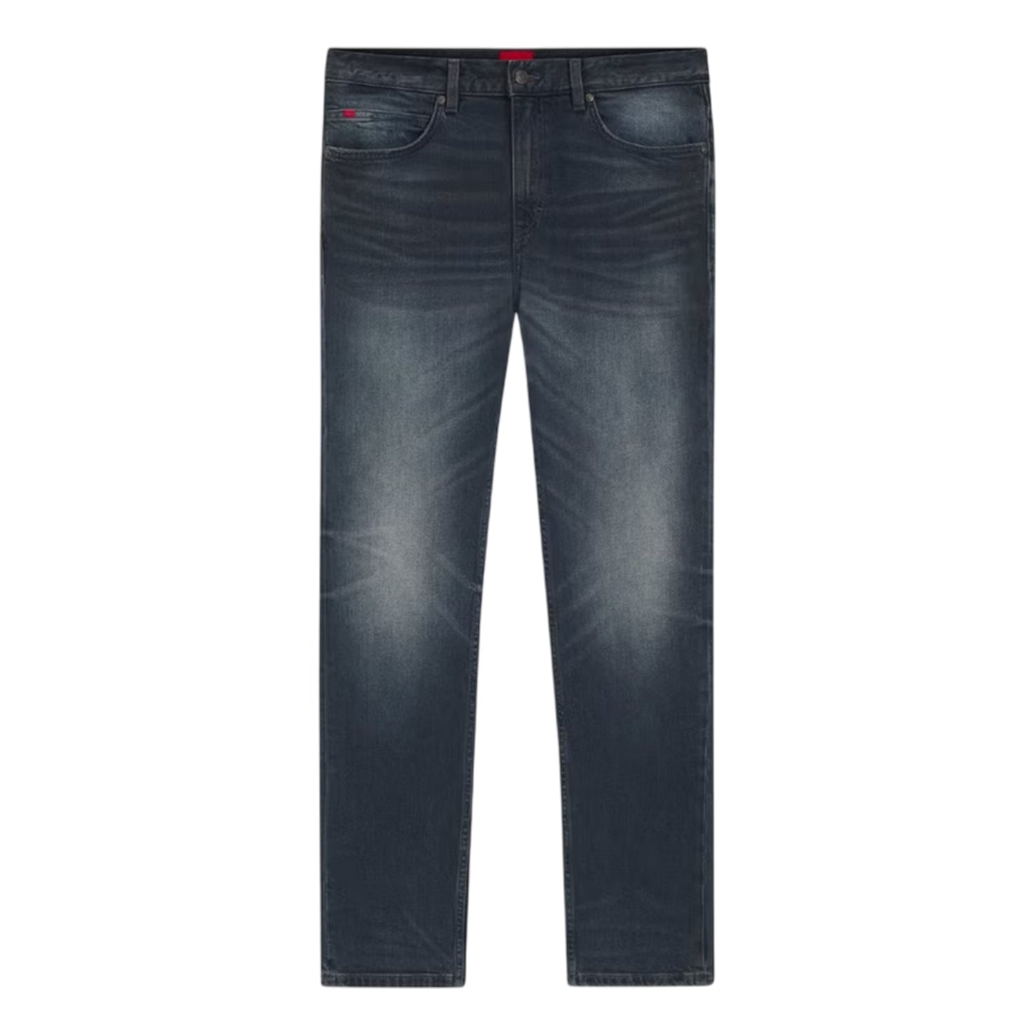 Medium Blue - Front - Hugo Mens 708 Denim Faded Slim Jeans