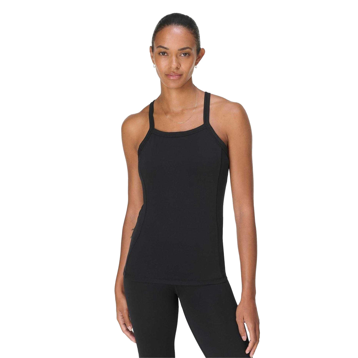 Black - Lifestyle - Sweaty Betty Womens-Ladies Square Neck Sleeveless Tank Top