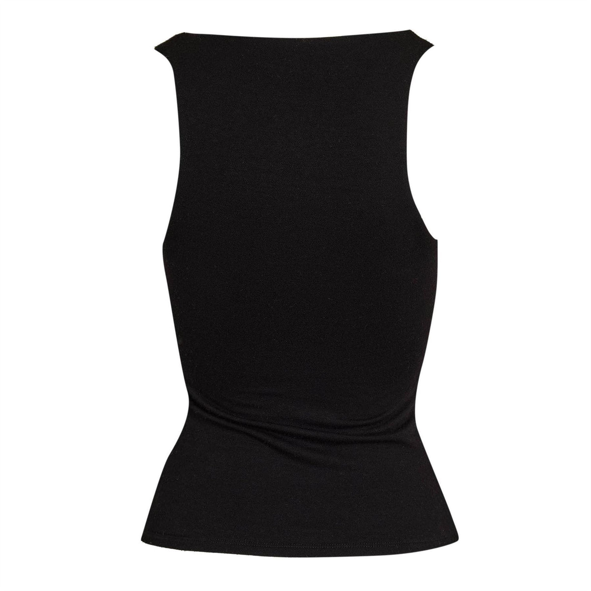 Black - Back - Naked Wardrobe Womens-Ladies Fitted Tank Top