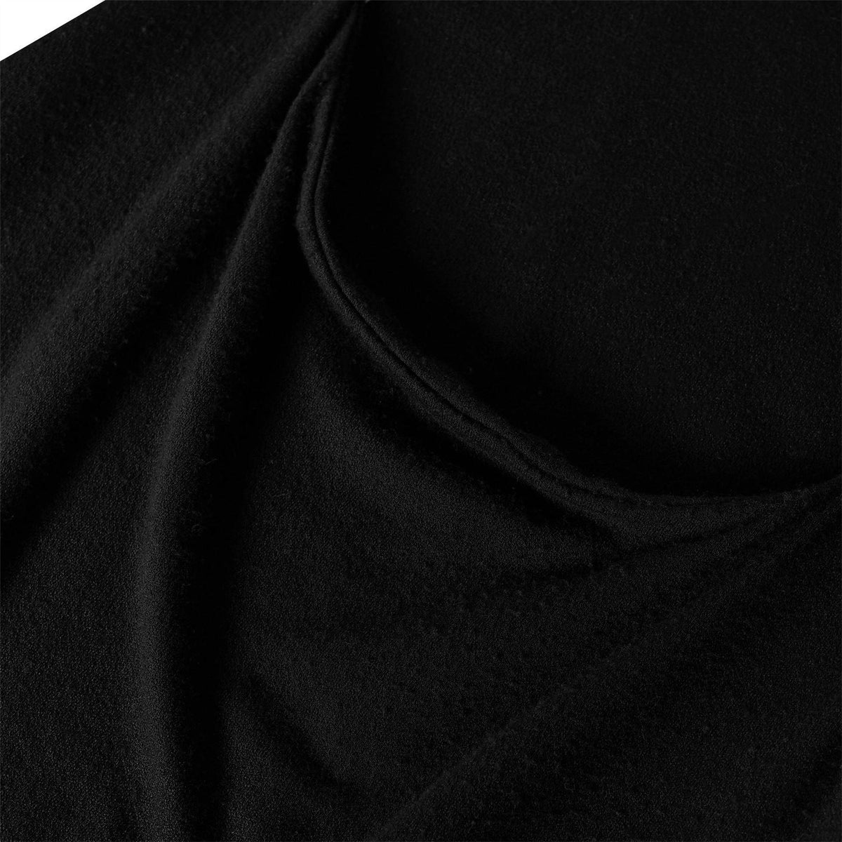 Black - Side - Naked Wardrobe Womens-Ladies Fitted Tank Top