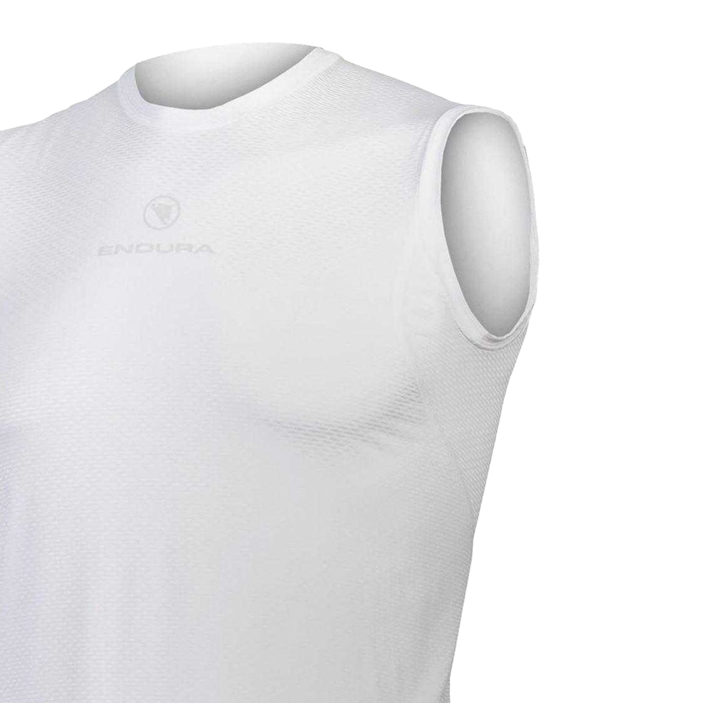 White - Side - Endura Mens Translite Tank Top
