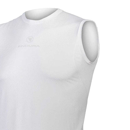 White - Side - Endura Mens Translite Tank Top