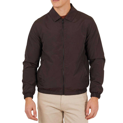 Brown - Front - Brave Soul Mens Lightweight Harrington Jacket