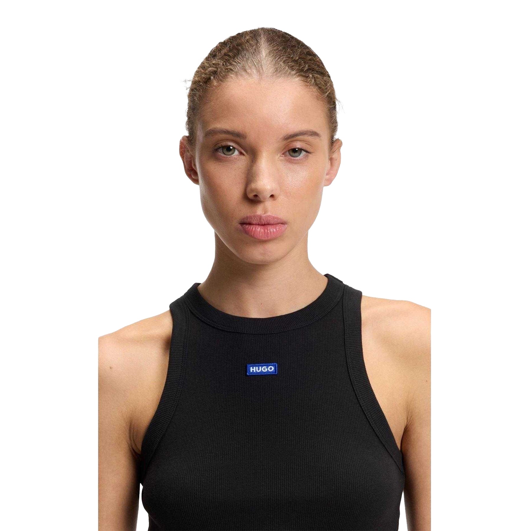Black - Side - Hugo Womens-Ladies Baby Tank Top