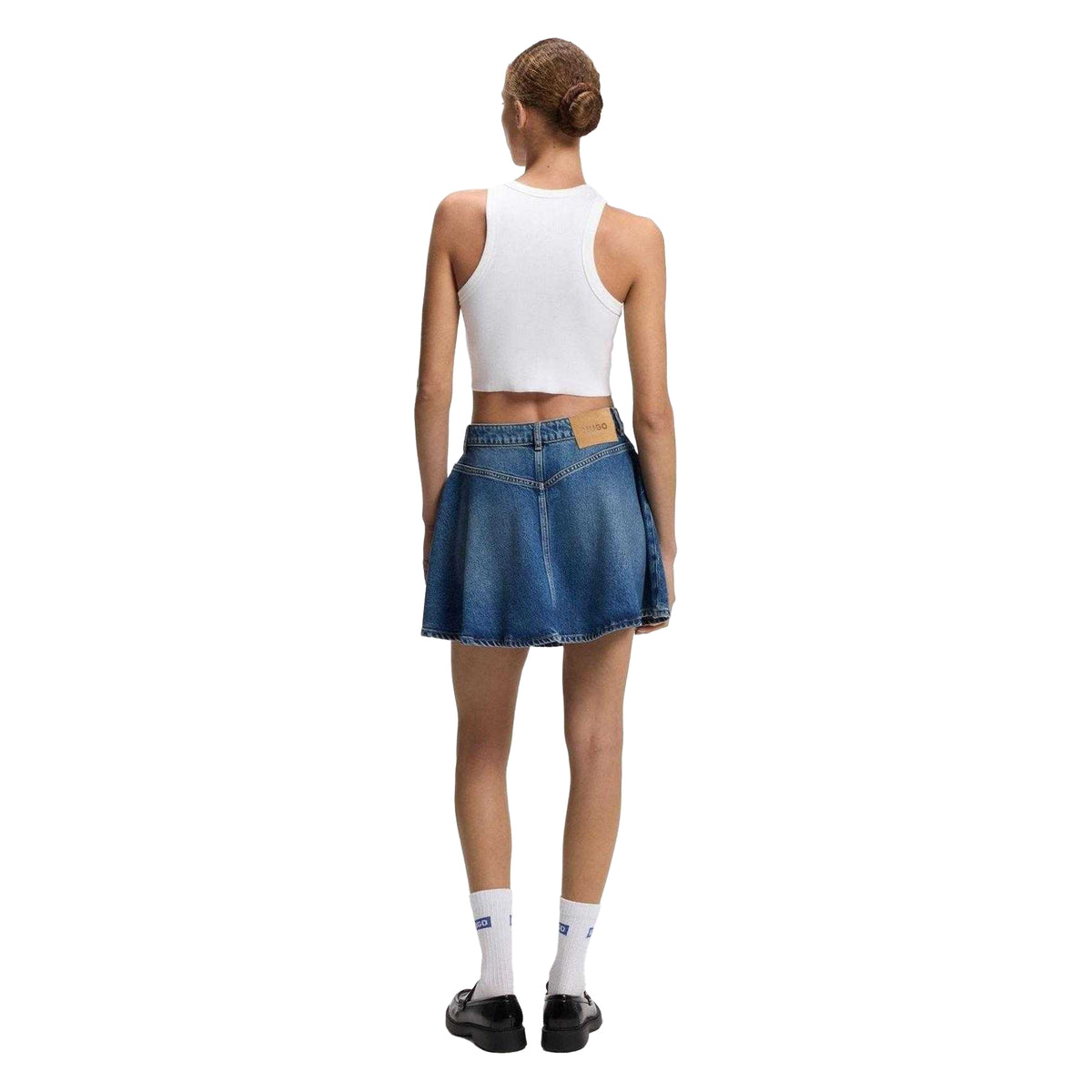 White - Back - Hugo Womens-Ladies Baby Tank Top