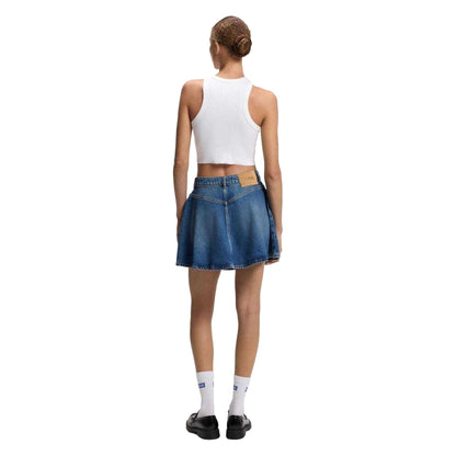 White - Back - Hugo Womens-Ladies Baby Tank Top