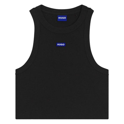 Black - Front - Hugo Womens-Ladies Baby Tank Top