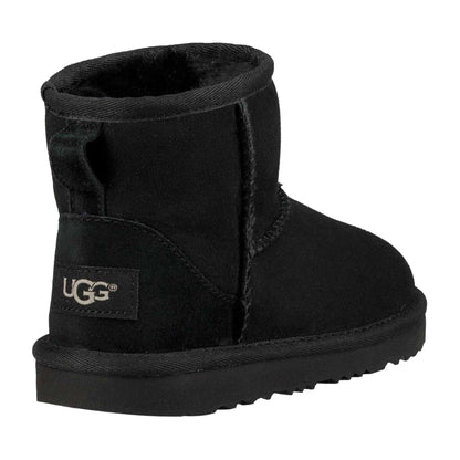 Black - Back - UGG Childrens-Kids Mini II Classic Suede Ankle Boots