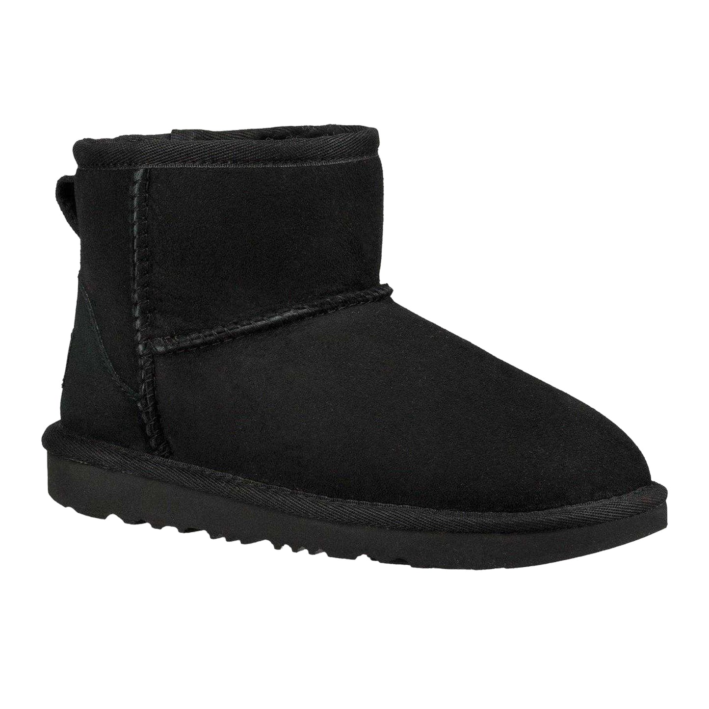 Black - Pack Shot - UGG Childrens-Kids Mini II Classic Suede Ankle Boots