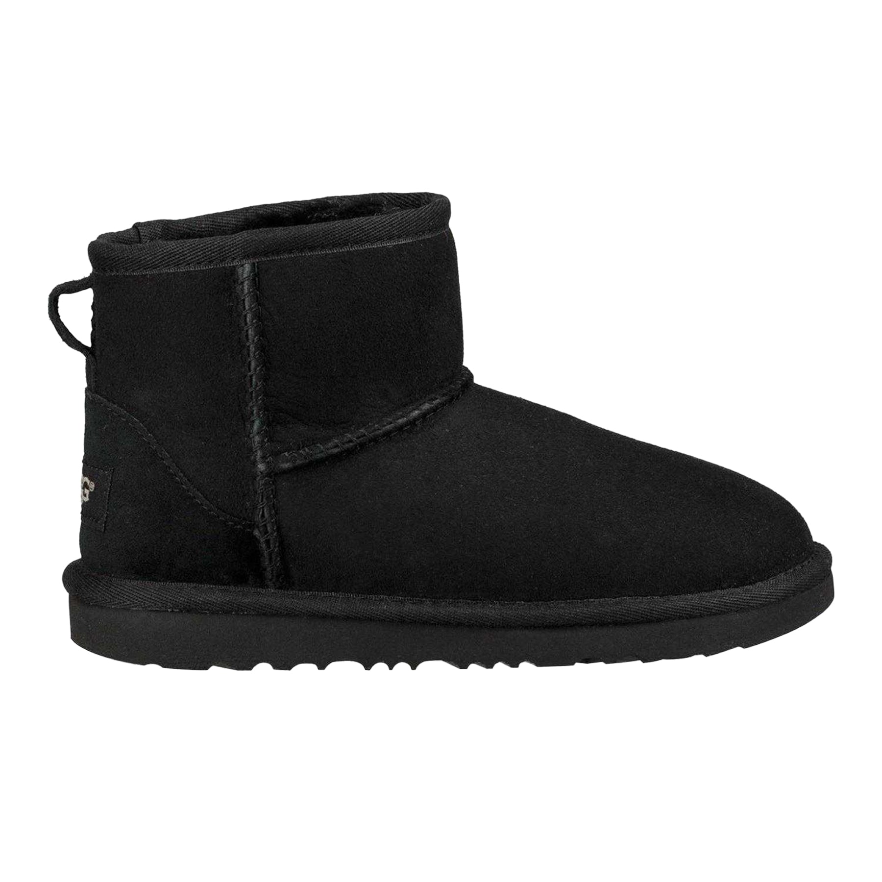 Black - Front - UGG Childrens-Kids Mini II Classic Suede Ankle Boots
