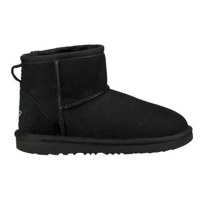 Black - Front - UGG Childrens-Kids Mini II Classic Suede Ankle Boots