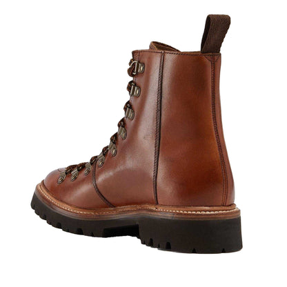 Tan - Back - Grenson Womens-Ladies Nanette Leather Hiking Boots