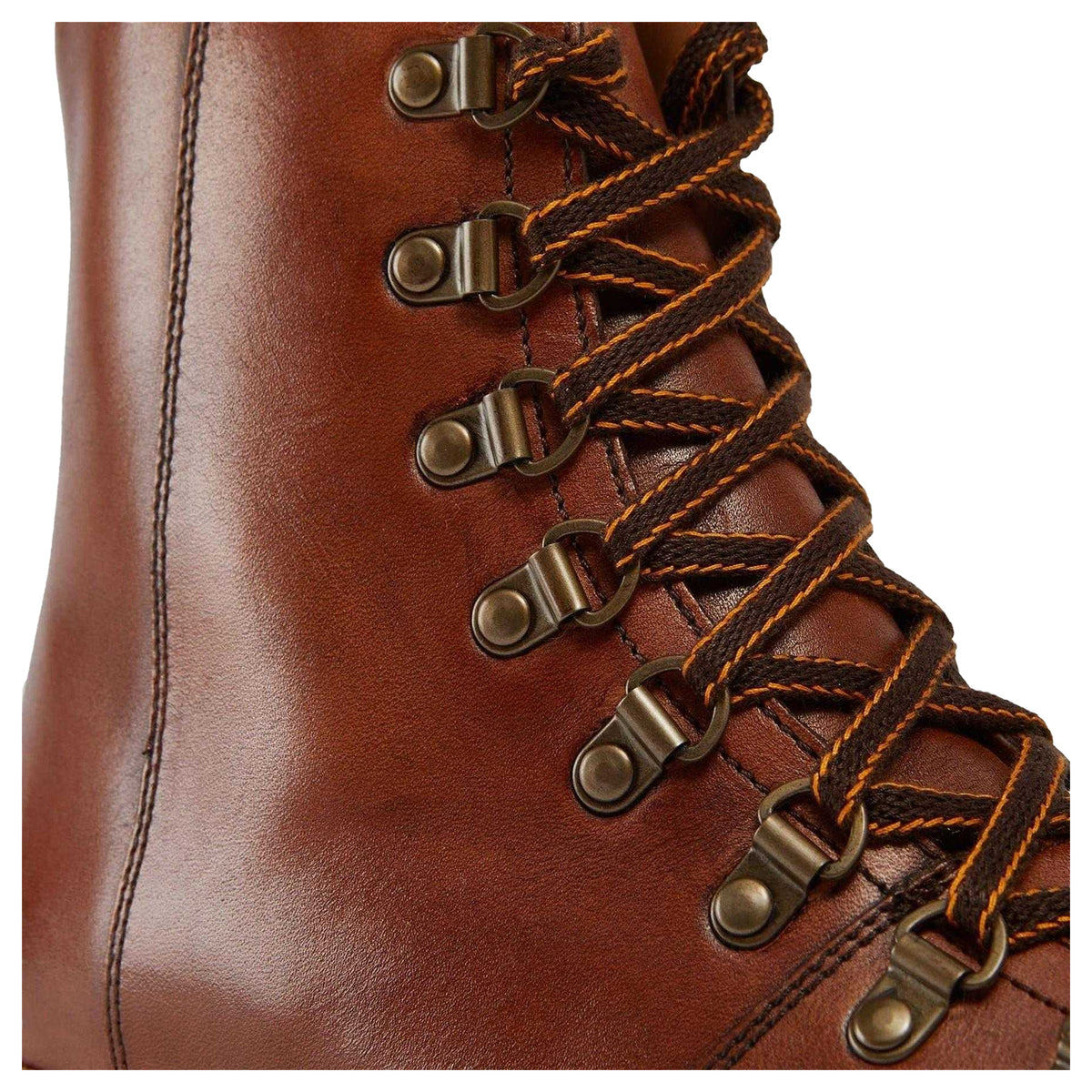 Tan - Side - Grenson Womens-Ladies Nanette Leather Hiking Boots