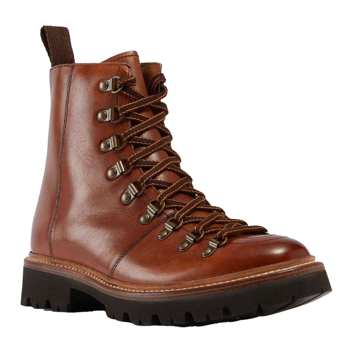 Tan - Lifestyle - Grenson Womens-Ladies Nanette Leather Hiking Boots