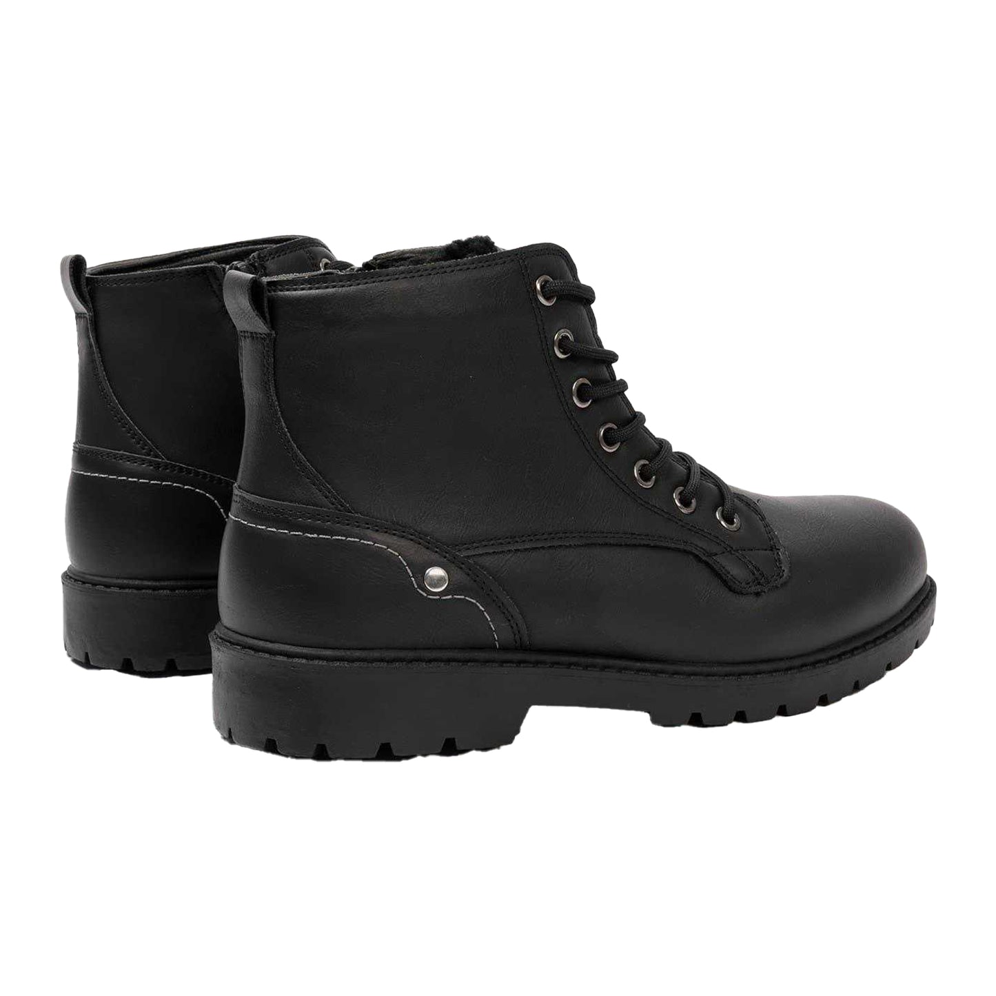 Black - Back - Nicholas Deakins Mens Synthetic Leather Ankle Boots