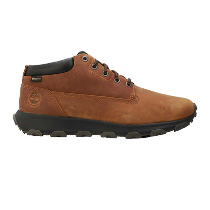 Mid Brown-Forest Green - Front - Timberland Mens Windsor Park Leather Boots