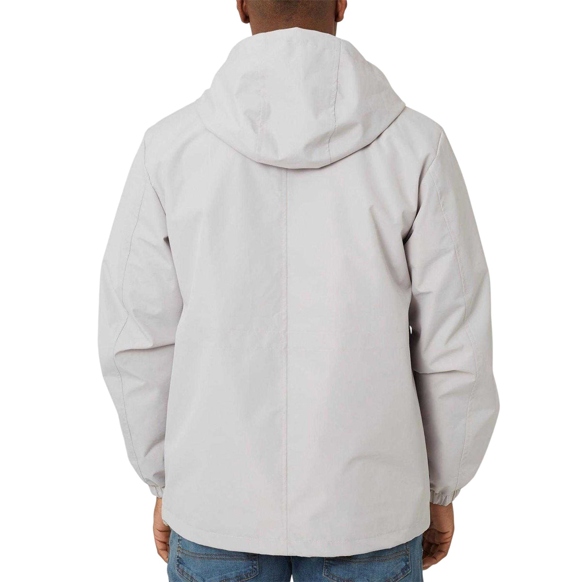 Stone - Back - Brave Soul Mens Multi Pocket Hooded Jacket