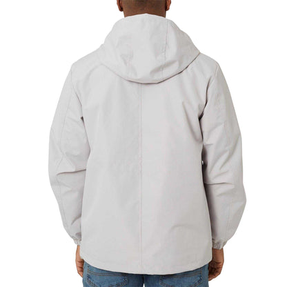Stone - Back - Brave Soul Mens Multi Pocket Hooded Jacket