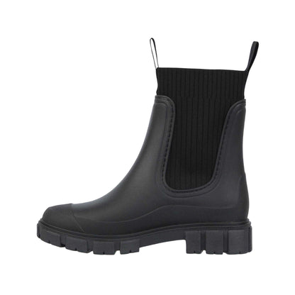 Black - Back - Gelert Womens-Ladies Elasticated Gusset Wellington Boots