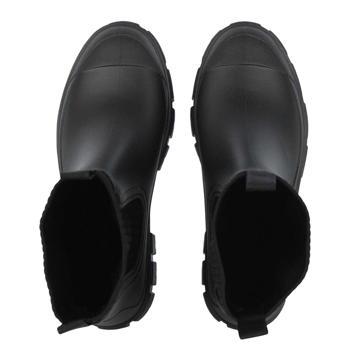 Black - Side - Gelert Womens-Ladies Elasticated Gusset Wellington Boots
