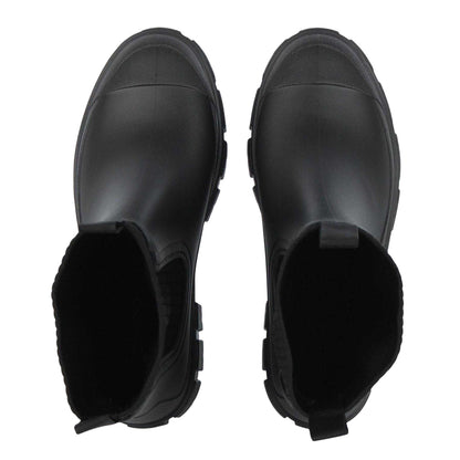 Black - Side - Gelert Womens-Ladies Elasticated Gusset Wellington Boots