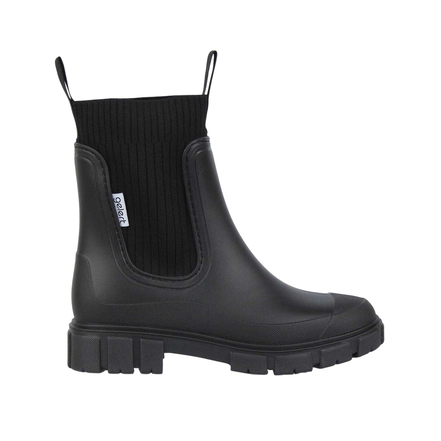 Black - Front - Gelert Womens-Ladies Elasticated Gusset Wellington Boots