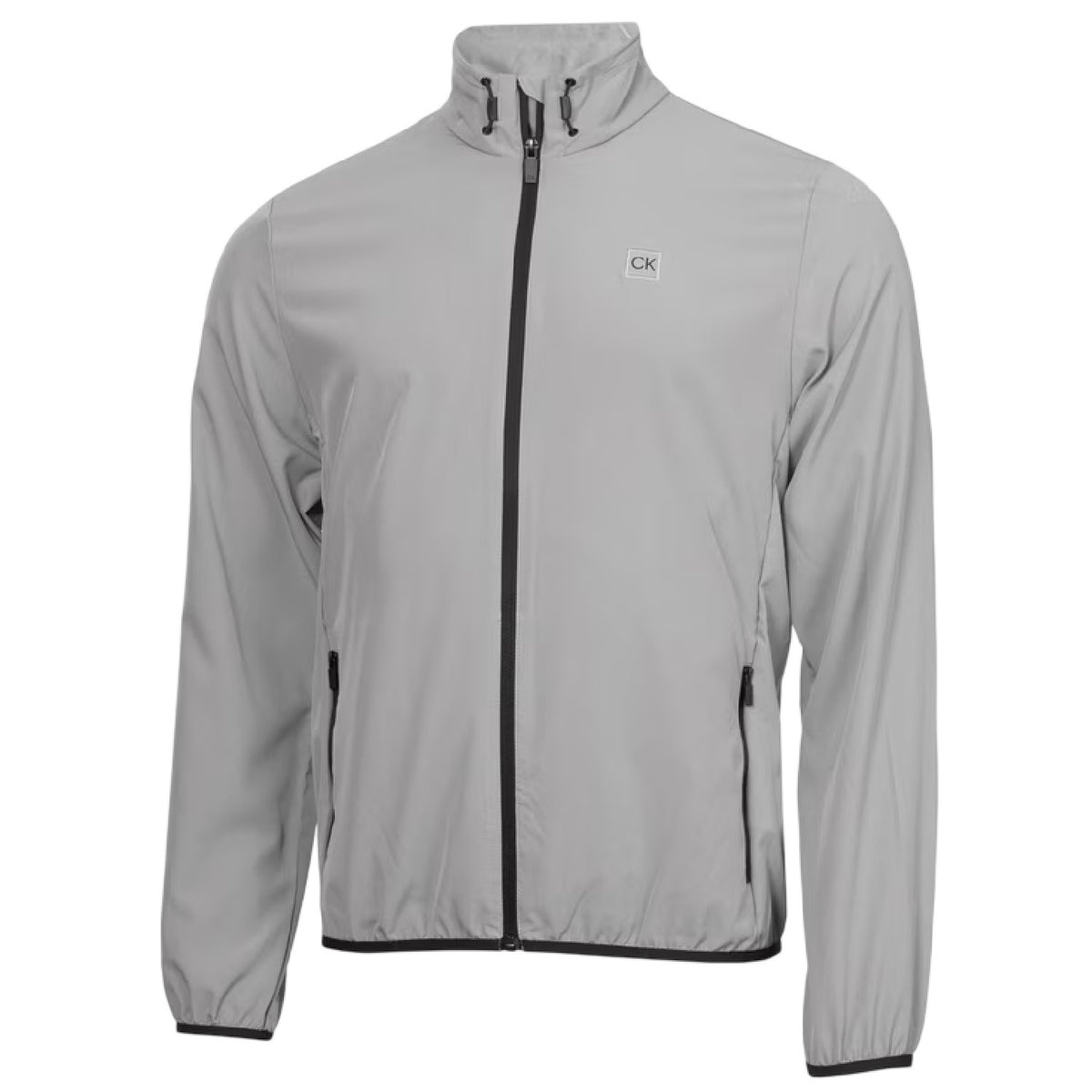 Silver - Front - Calvin Klein Mens Performance Wind Resistant Golf Jacket