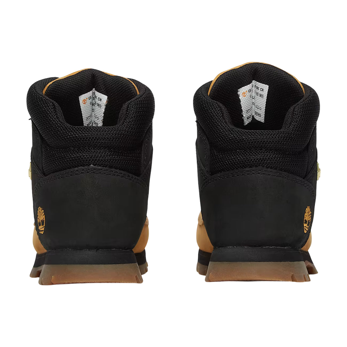 Wheat - Back - Timberland Boys Nubuck Mid Cut Boots