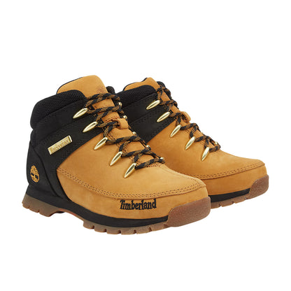 Wheat - Close up - Timberland Boys Nubuck Mid Cut Boots