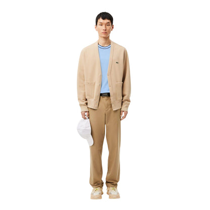 Light Blue - Pack Shot - Lacoste Mens Pique Striped Neckline T-Shirt