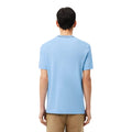 Light Blue - Back - Lacoste Mens Pique Striped Neckline T-Shirt