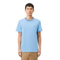Light Blue - Lifestyle - Lacoste Mens Pique Striped Neckline T-Shirt