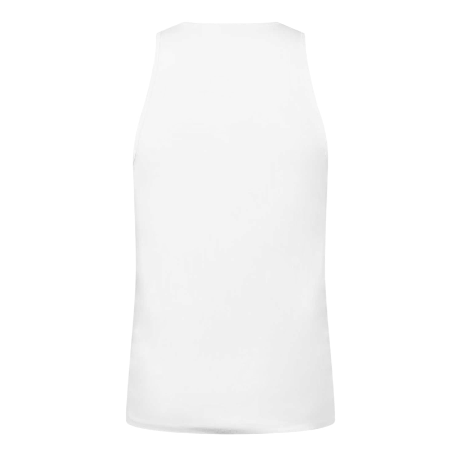 Bright White - Back - Diesel Mens Liftynew Out Logo Ribbed Tank Top