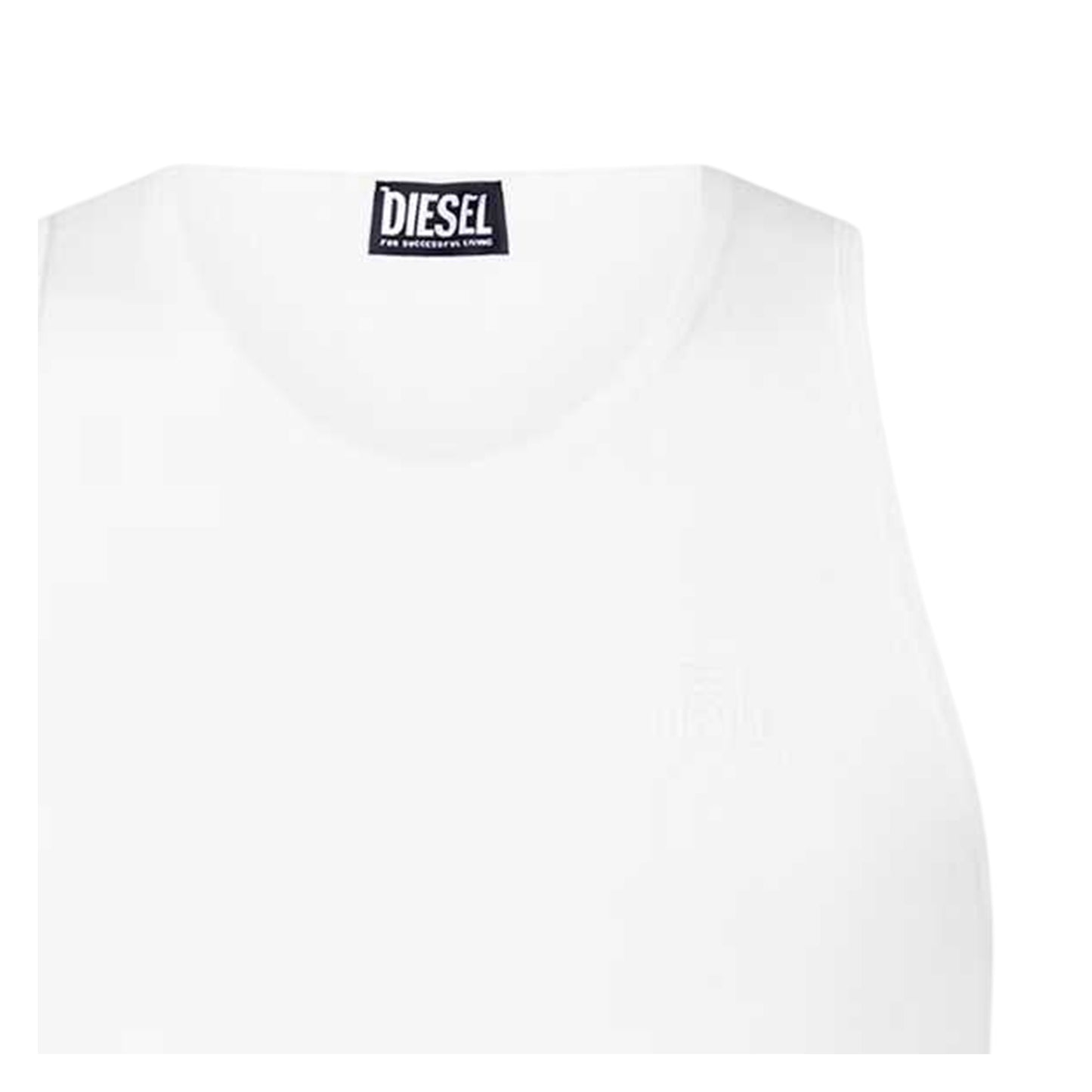 Caviar - Front - Diesel Mens Liftynew Out Logo Ribbed Tank Top