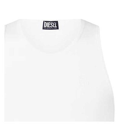Caviar - Front - Diesel Mens Liftynew Out Logo Ribbed Tank Top