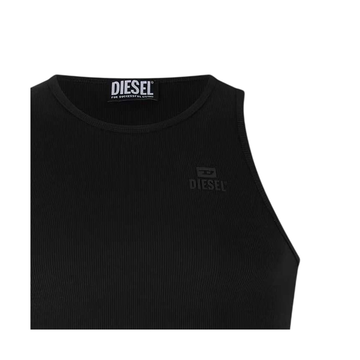 Caviar - Side - Diesel Mens Liftynew Out Logo Ribbed Tank Top
