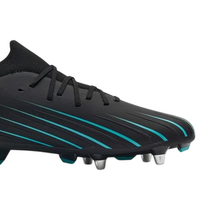 Jet Black - Side - Canterbury Childrens-Kids Speed Soft Ground Rugby Boots