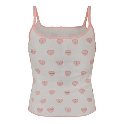 Snow - Back - Skims Womens-Ladies Hearts Pointelle Tank Top