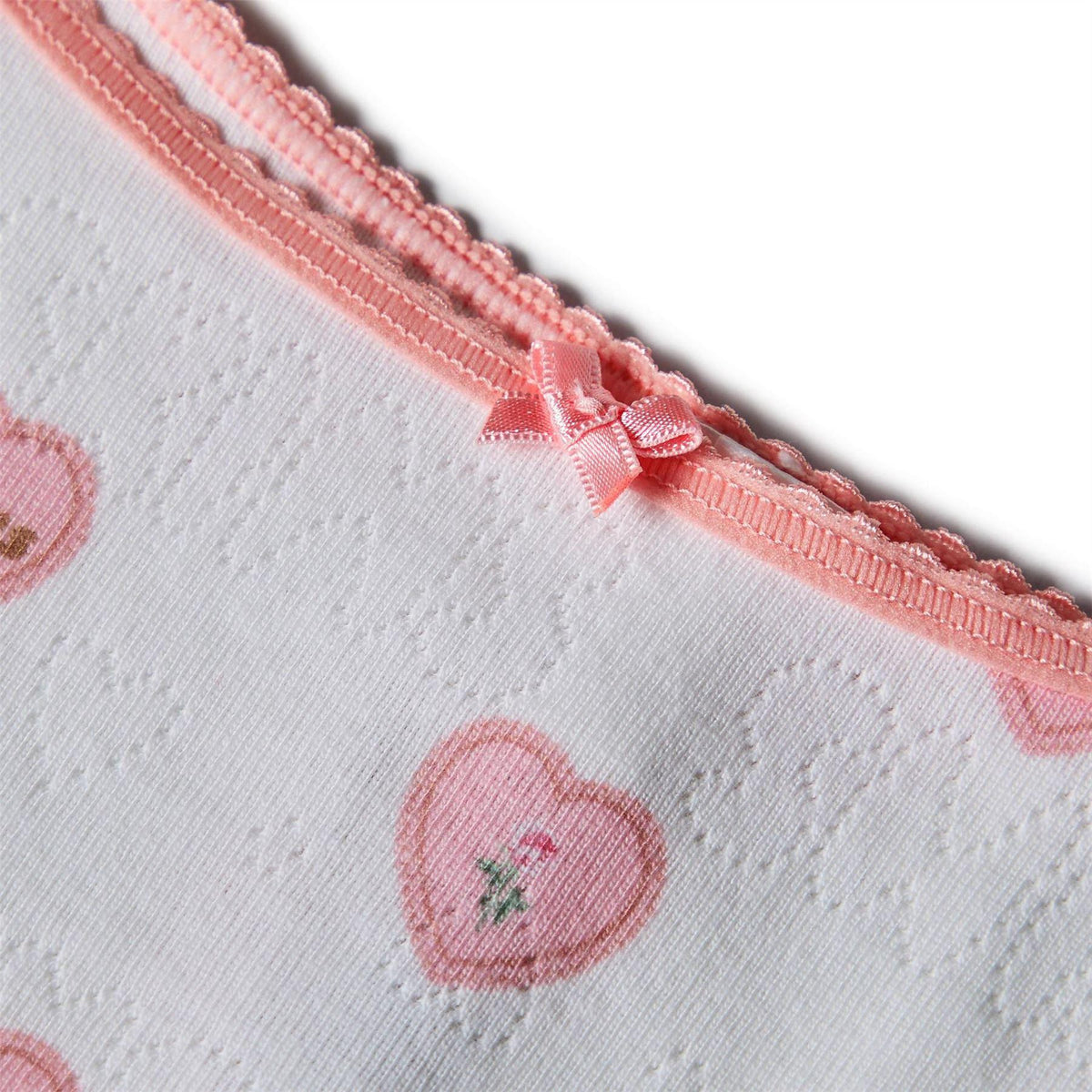 Snow - Side - Skims Womens-Ladies Hearts Pointelle Tank Top