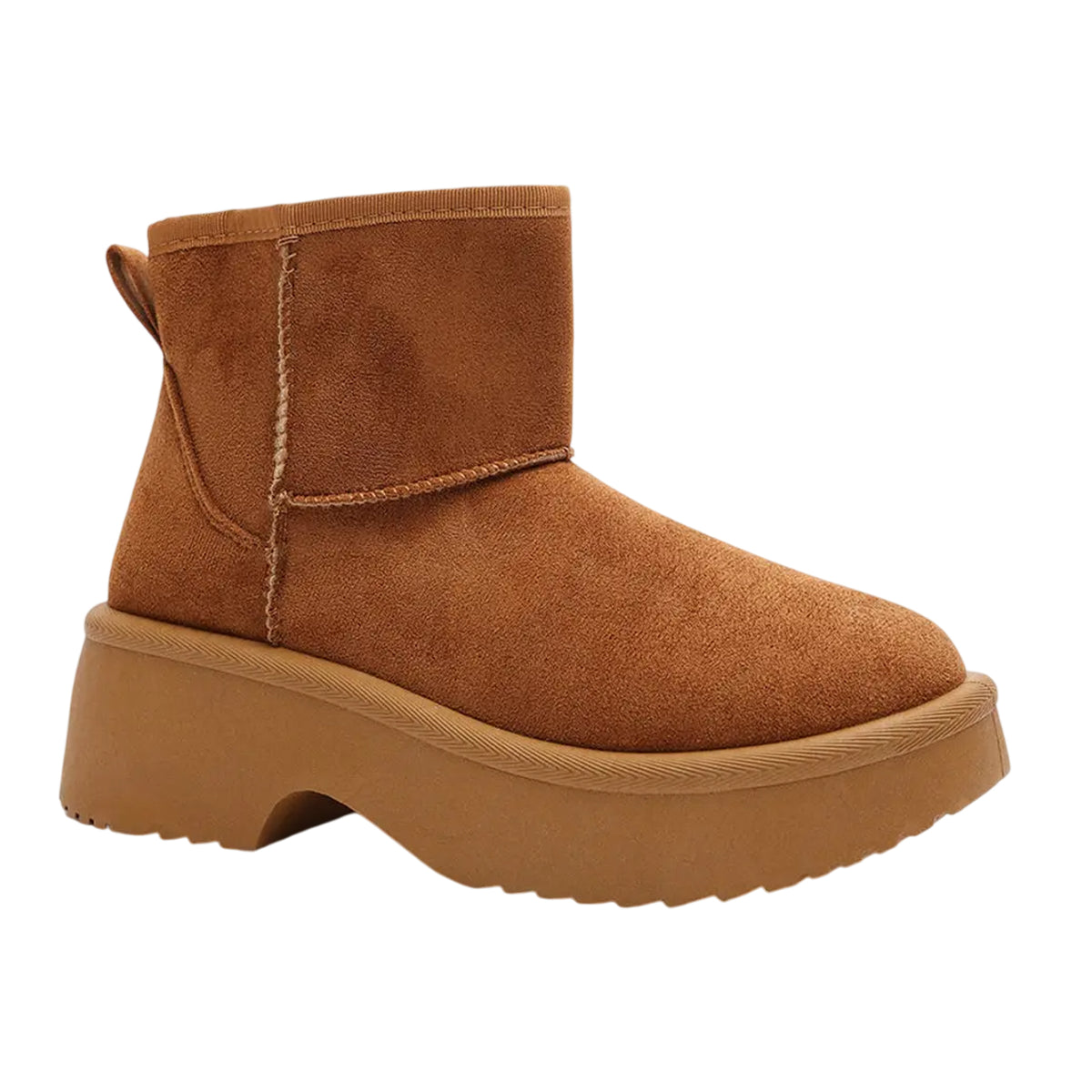 Chestnut - Side - Where´s That From Womens-Ladies Platform Ankle Boots