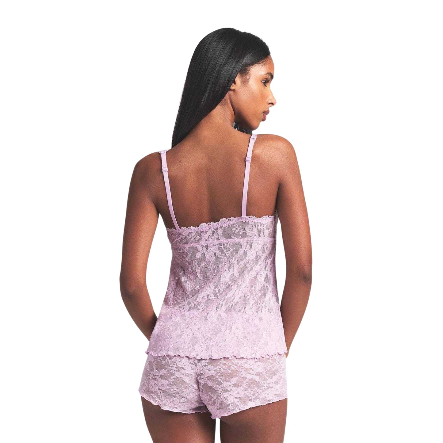 Baby Pink - Back - Skims Womens-Ladies Cherry Lace Stretch Top