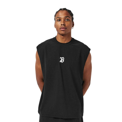 Black - Side - 28 Club Mens Mesh Performance Athletic Sleeveless Tank Top