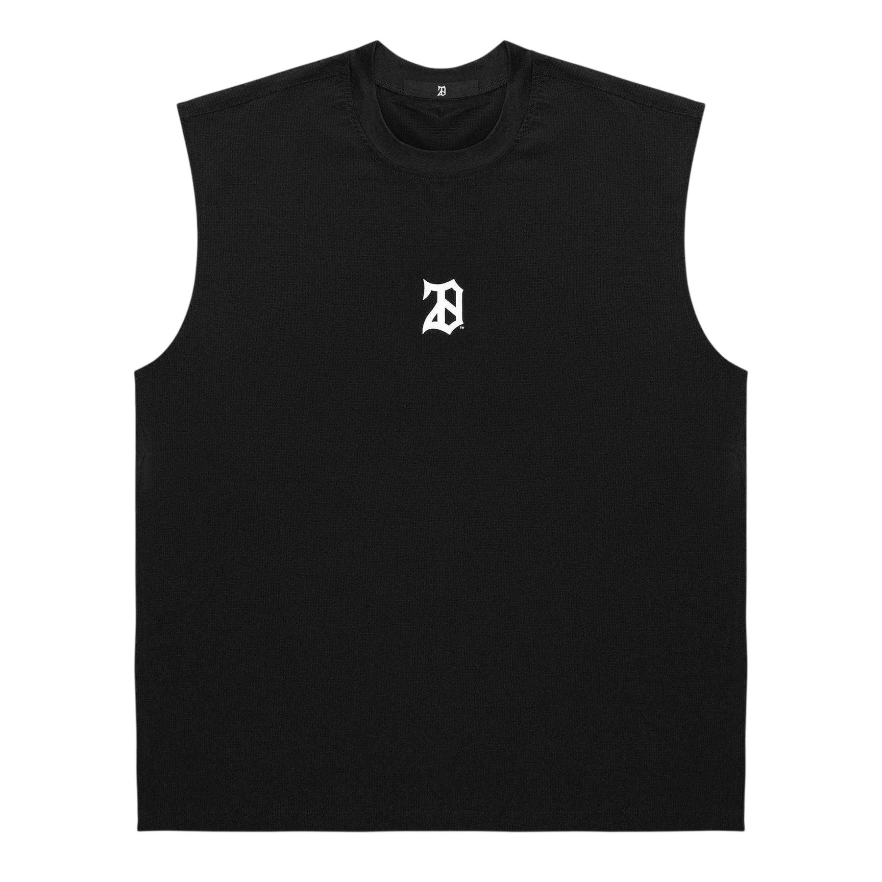 Black - Front - 28 Club Mens Mesh Performance Athletic Sleeveless Tank Top