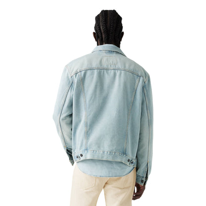 Light Blue Washed - Back - Levis Mens Denim Regular Trucker Jacket