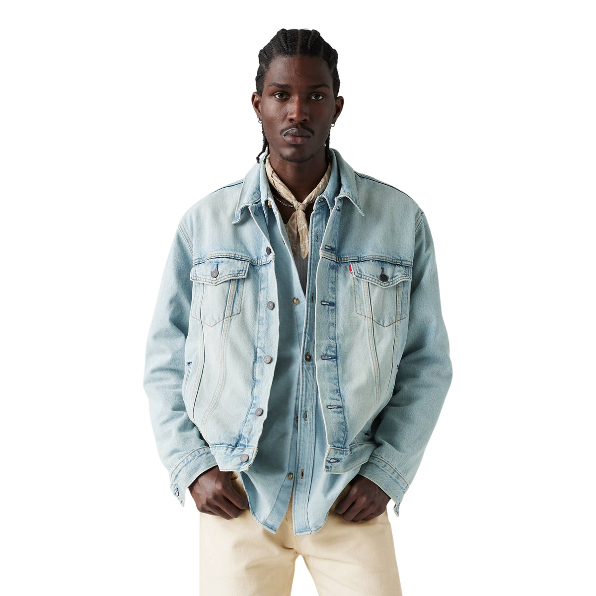 Light Blue Washed - Side - Levis Mens Denim Regular Trucker Jacket